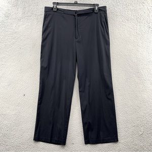 Armani Collezioni Men's 38 Black Dress Pants Wool Blend Flat Front Made Italy